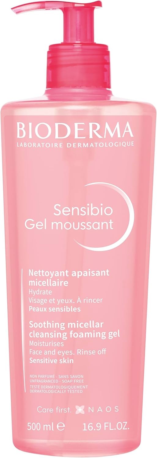 Bioderma Sensibio Soothing Micellar Cleansing Foaming Gel For Sensitive Skin, 500 ml