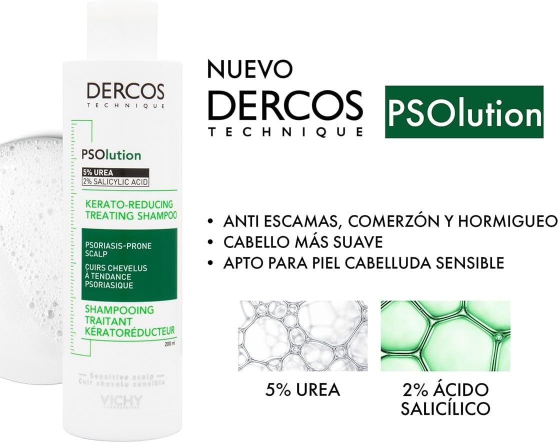 Vichy Dercos PSOlution Kerato-Reducing Treating Shampoo 200 ml