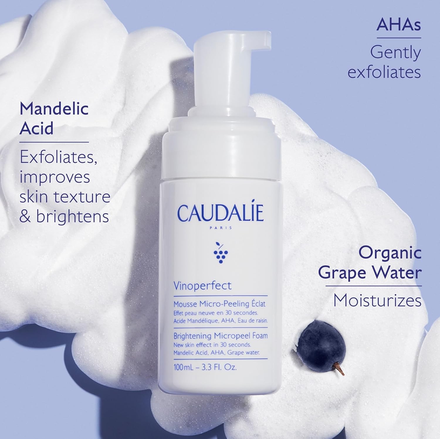 Caudalie Vinoperfect Radiance Micro-Peeling Cleansing Foam 100 ml