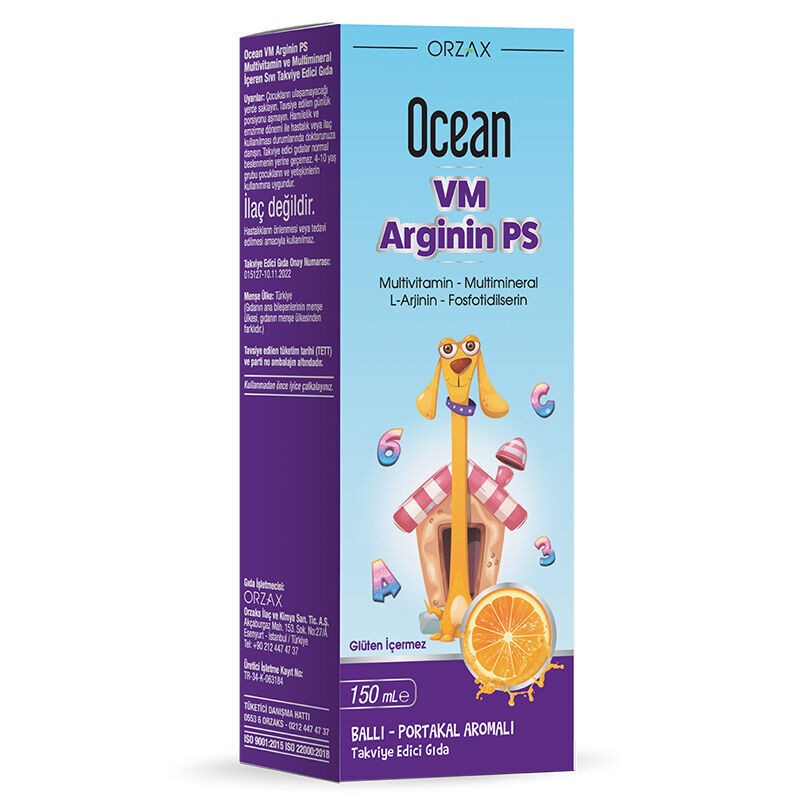 Orzax Ocean VM Arginine PS Dietary Supplement – 150 ml