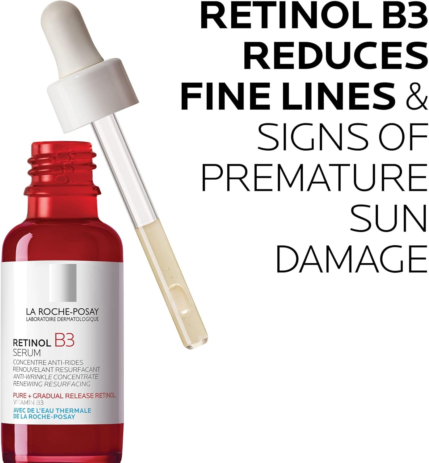 La Roche-Posay Retinol B3 Serum 30ml - Anti-Aging Serum for Skin Renewal and Brightening