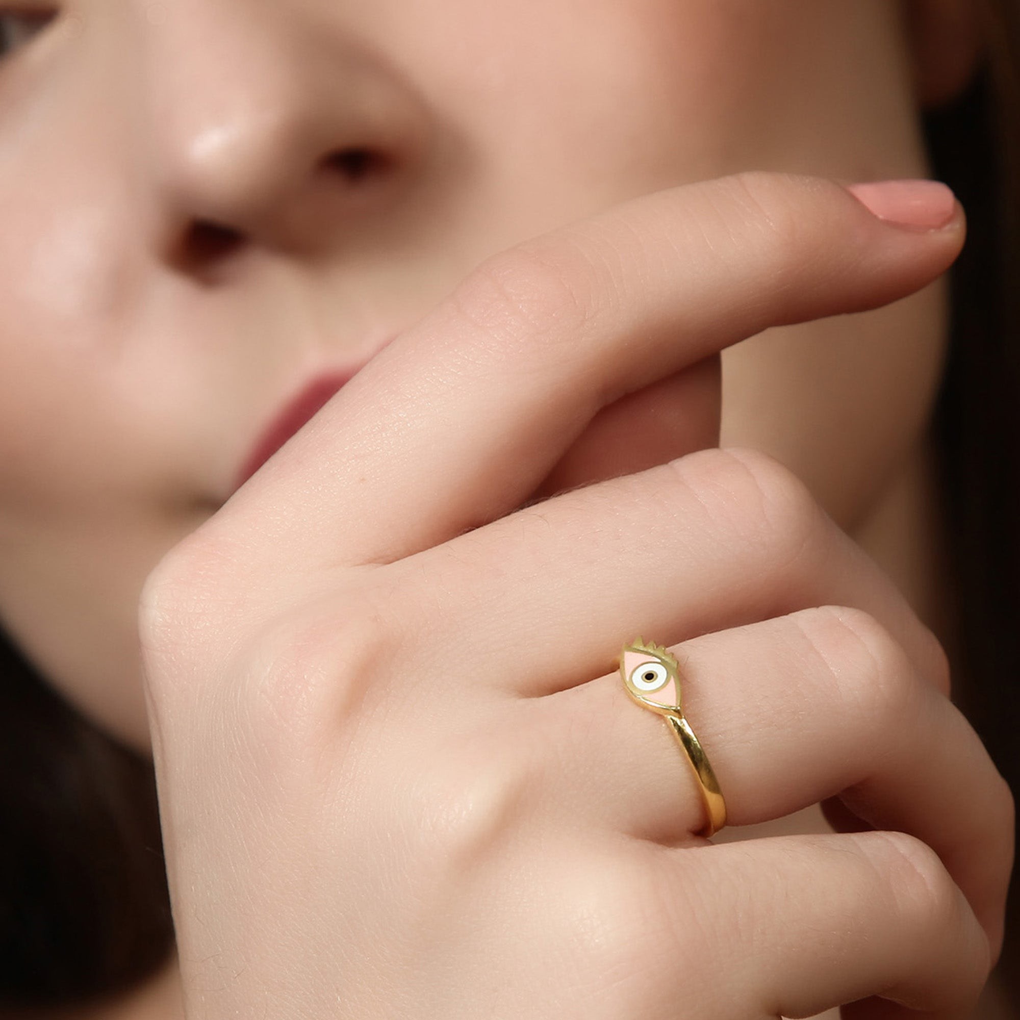 Enamel Eye Ring