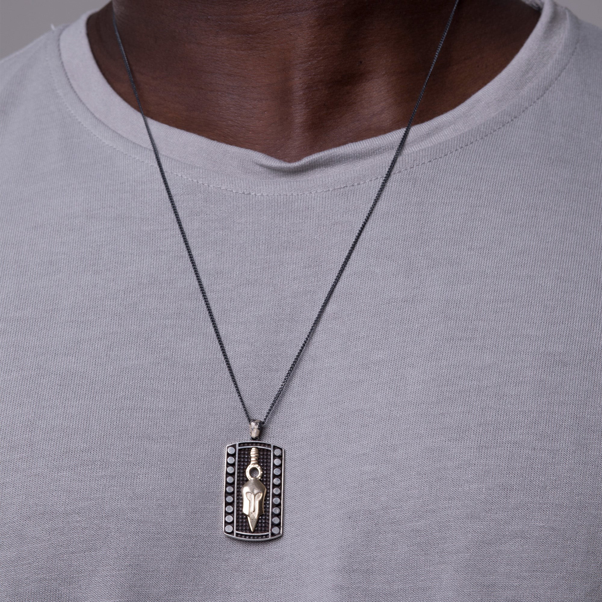 Gladiator Head Necklace