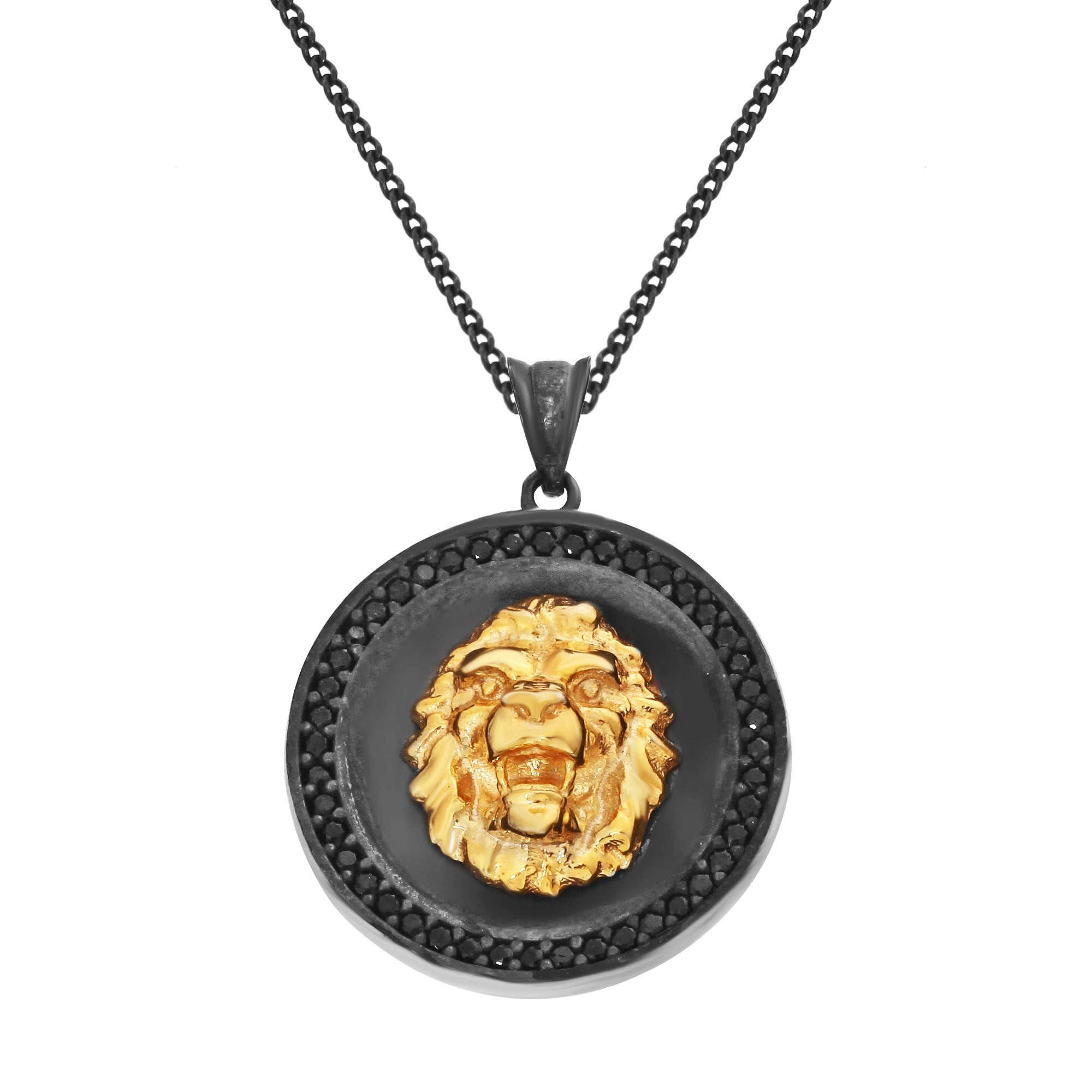 Gold Lion Silver Necklace