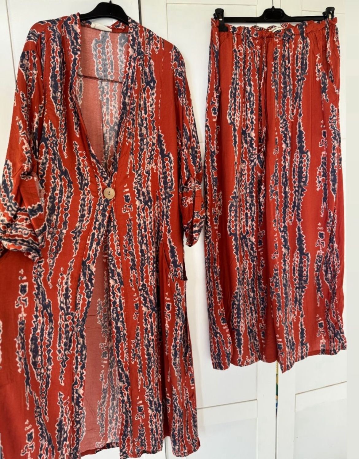 İpek Viskon Kaftan Takım