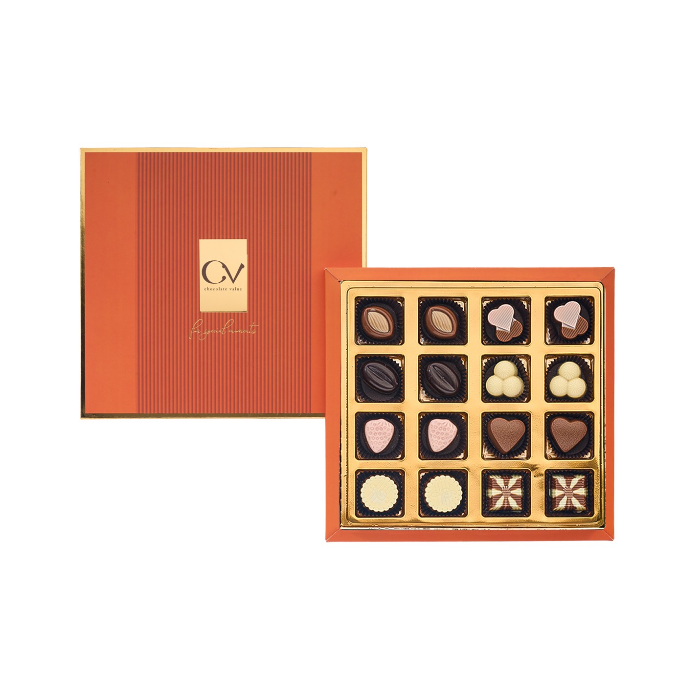 Luxury Selection Hediyelik Çikolata Kutusu / Turuncu