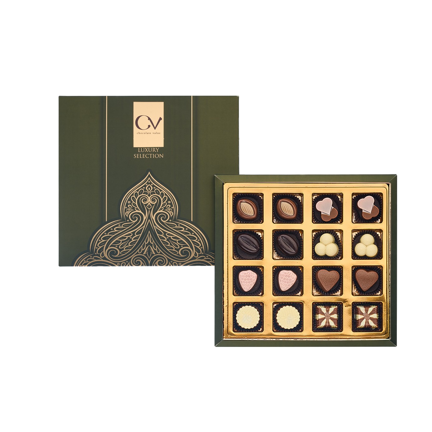 Luxury Selection Hediyelik Çikolata Kutusu / Yeşil