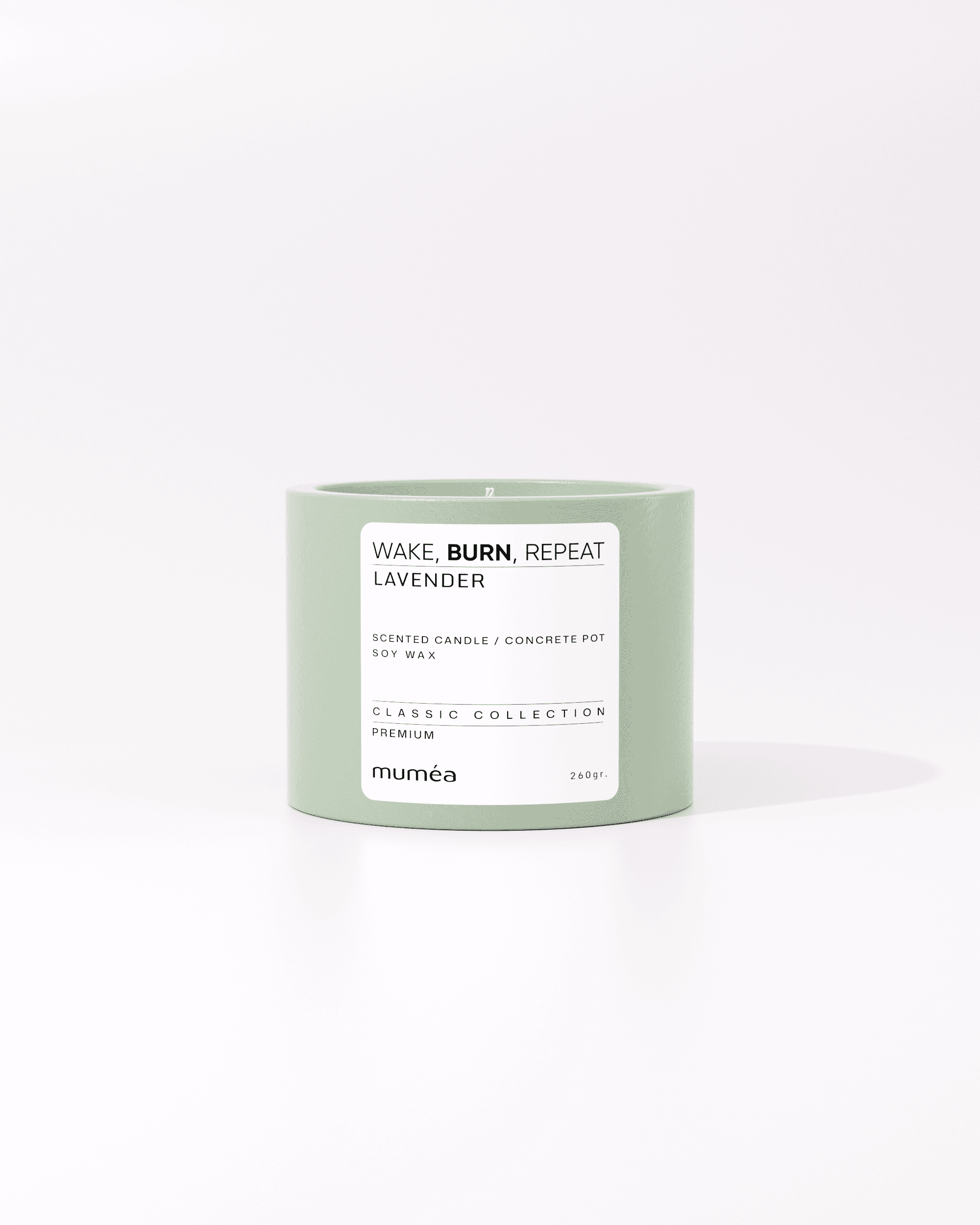 Lavanta Kokulu 260 gr Soya Mum (Beton Saksıda)