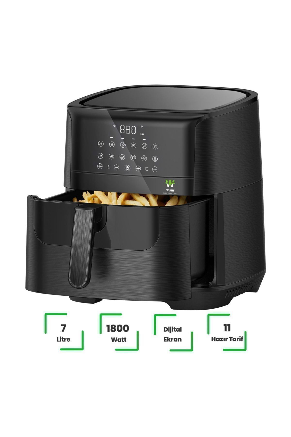 Fritöz 7 Litre Akıllı Yağsız Airfryer