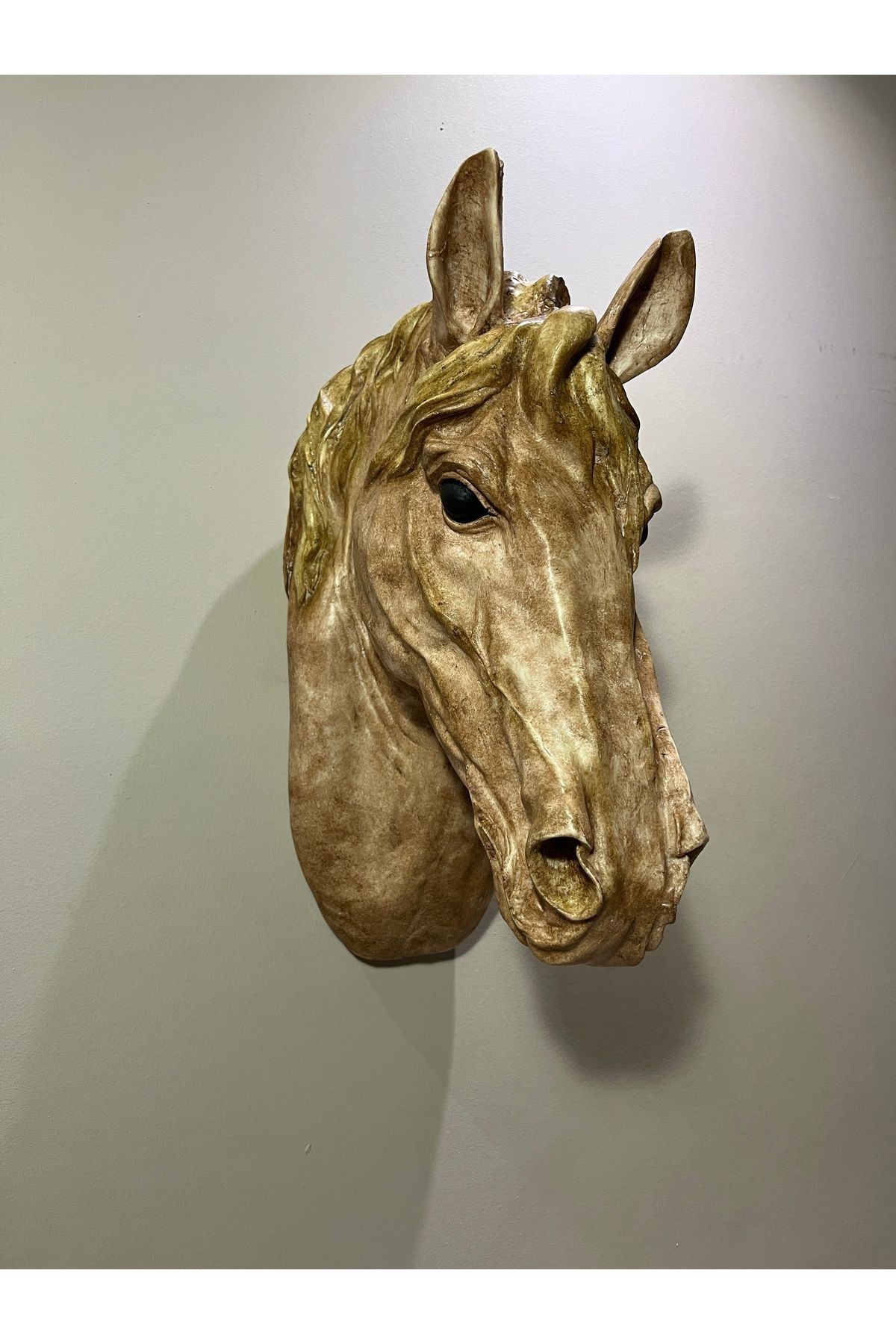 DUVAR DEKORASYON AT KAFASI ESKİTME TASARIM HORSE WALL DECOR (41 x 30 x 20 cm)