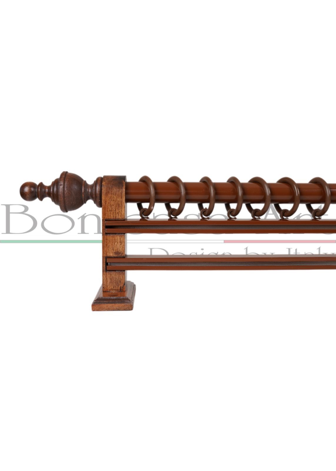 Ceviz Boni Ahşap Çift Raylı Modern Rustik