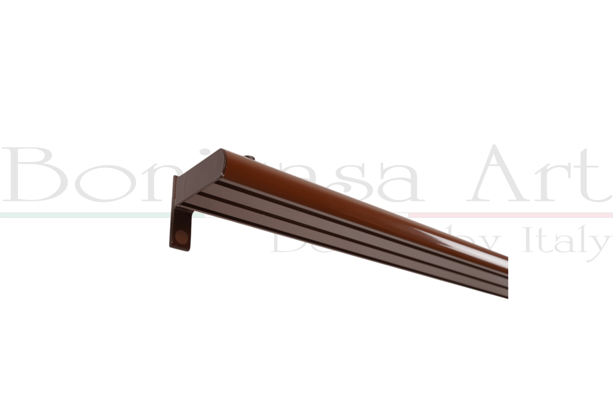 Ceviz Napoli Metal Ayaklı 3 Kanallı Dekoratif Ray