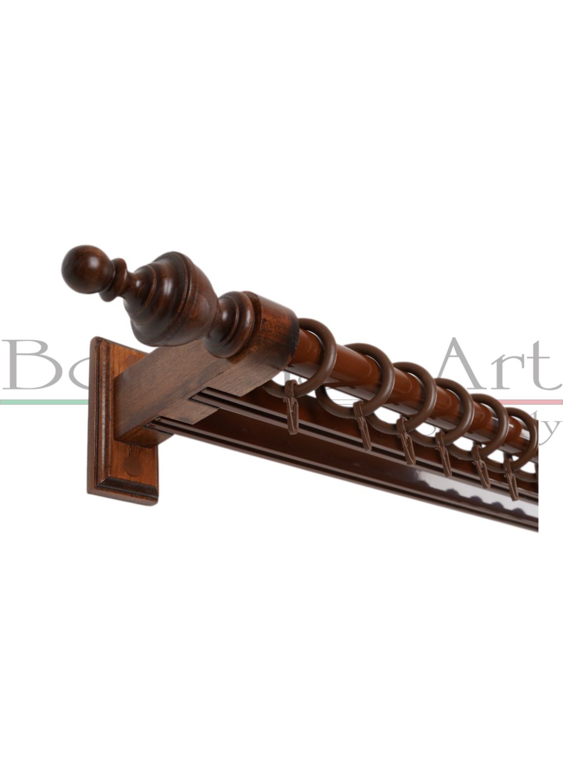 Ceviz Boni Ahşap Tek Raylı Modern Rustik