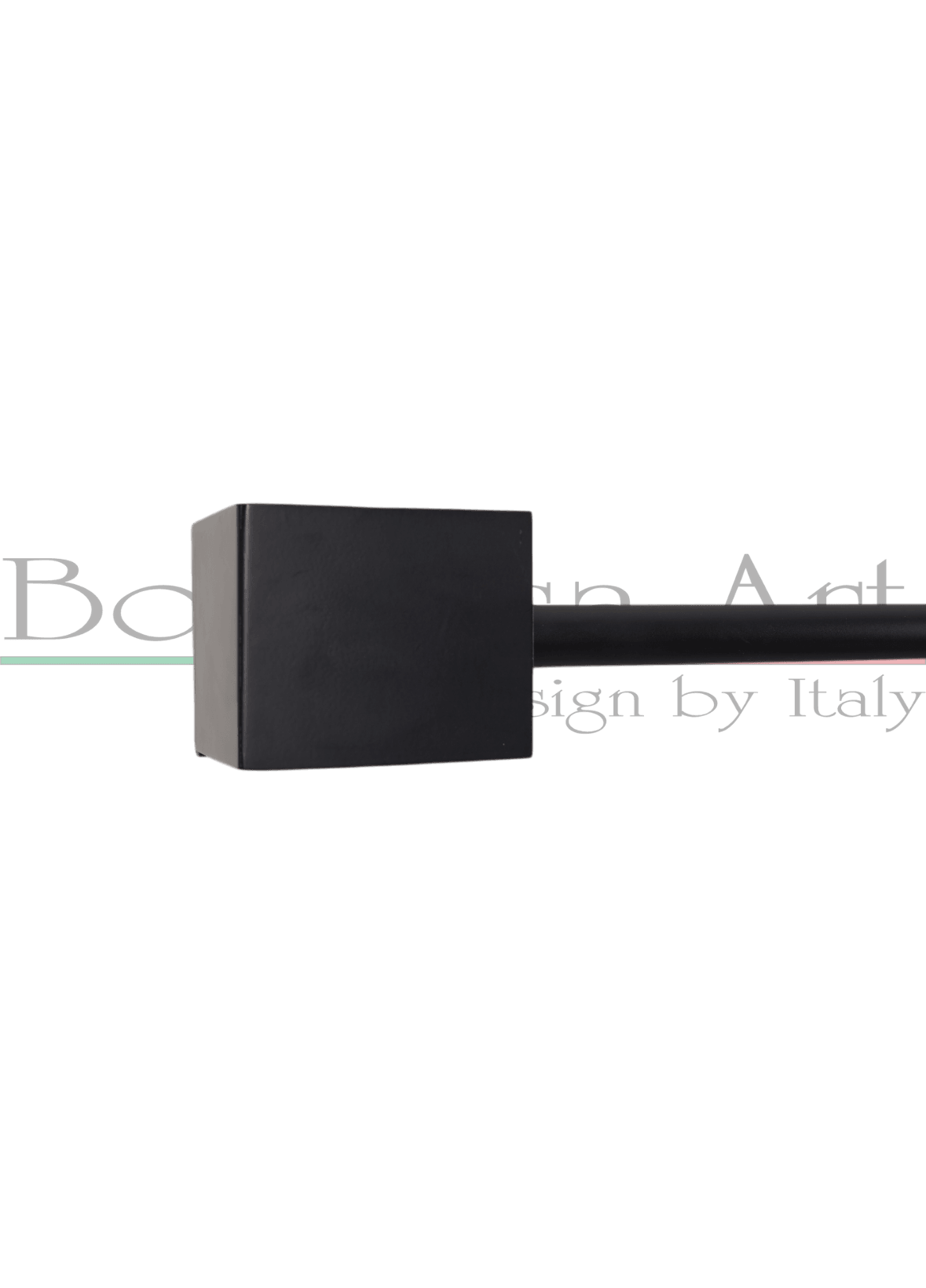 Siyah İkon Ahşap Başlıklı İki Kanallı Dekoratif Ray