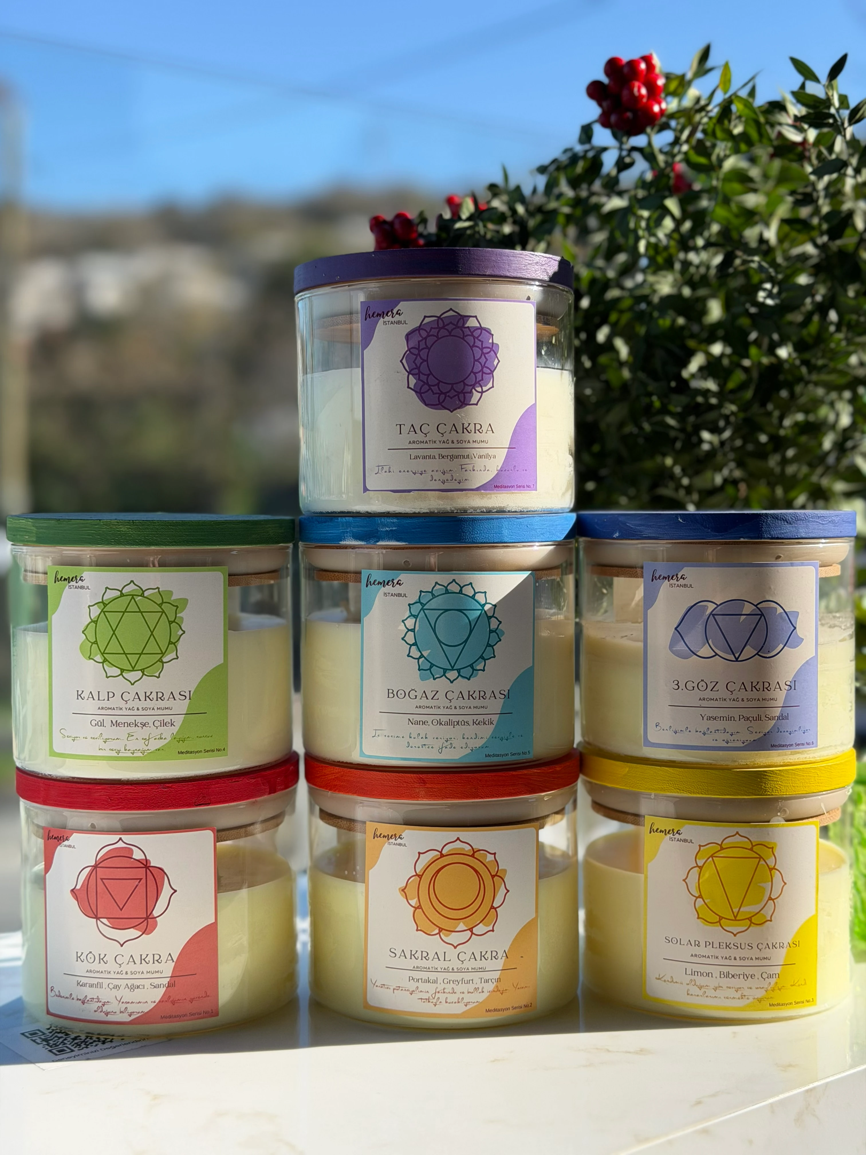 Sakral Çakra Aromaterapi Soya Mumu |Portakal, Greyfurt ,Tarçın