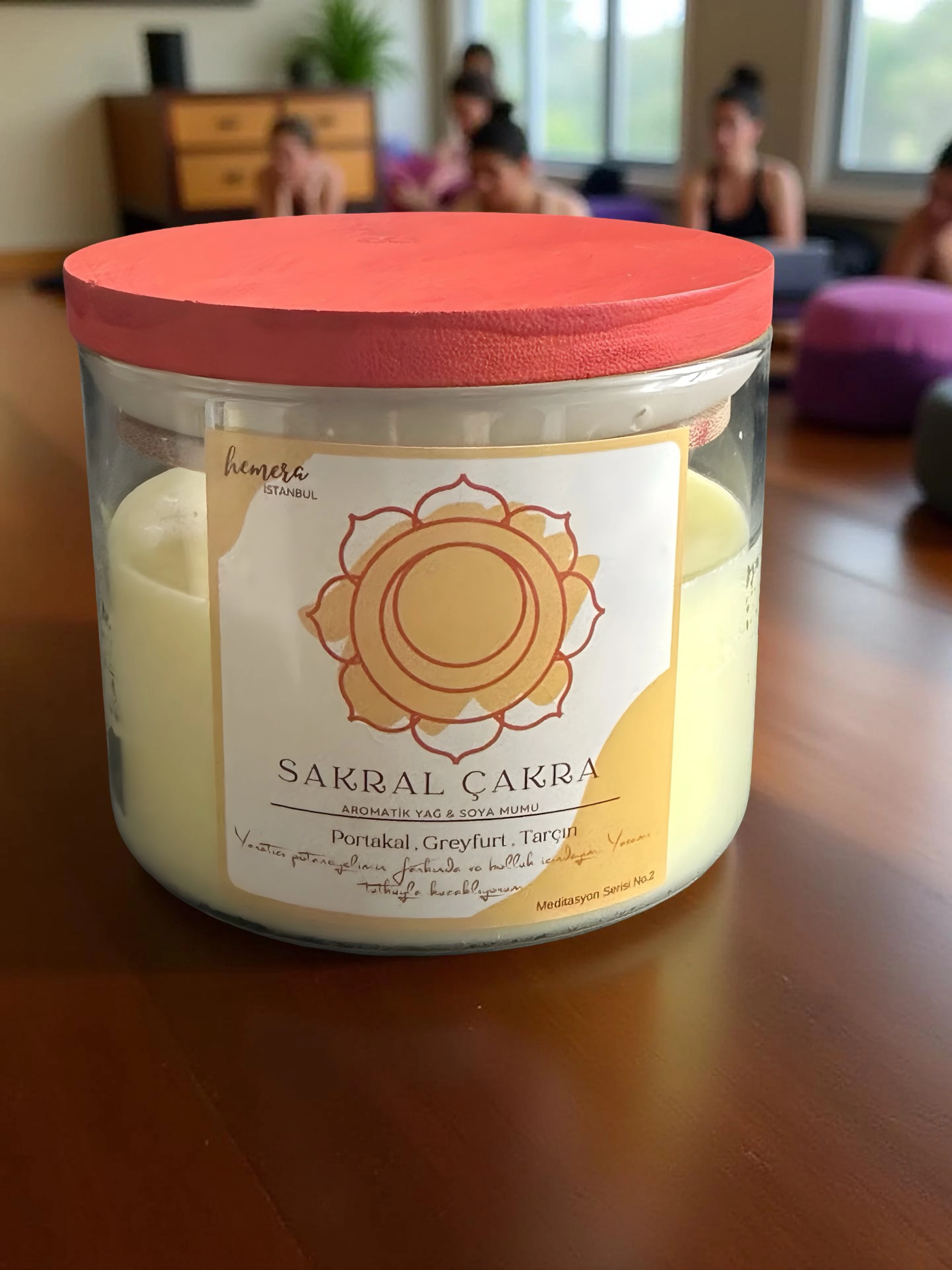 Sakral Çakra Aromaterapi Soya Mumu |Portakal, Greyfurt ,Tarçın