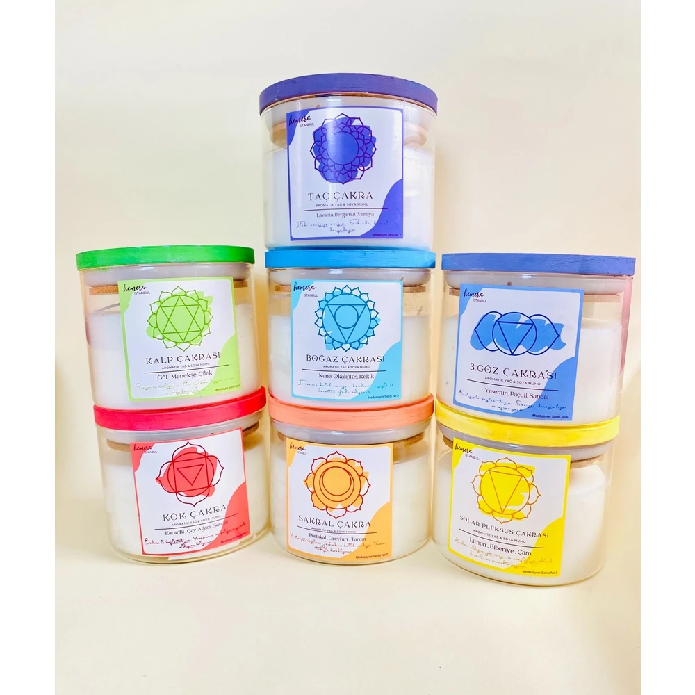 Üçüncü Göz Çakrası Aromaterapi Soya Mumu | Yasemin, Paçuli, Sandal