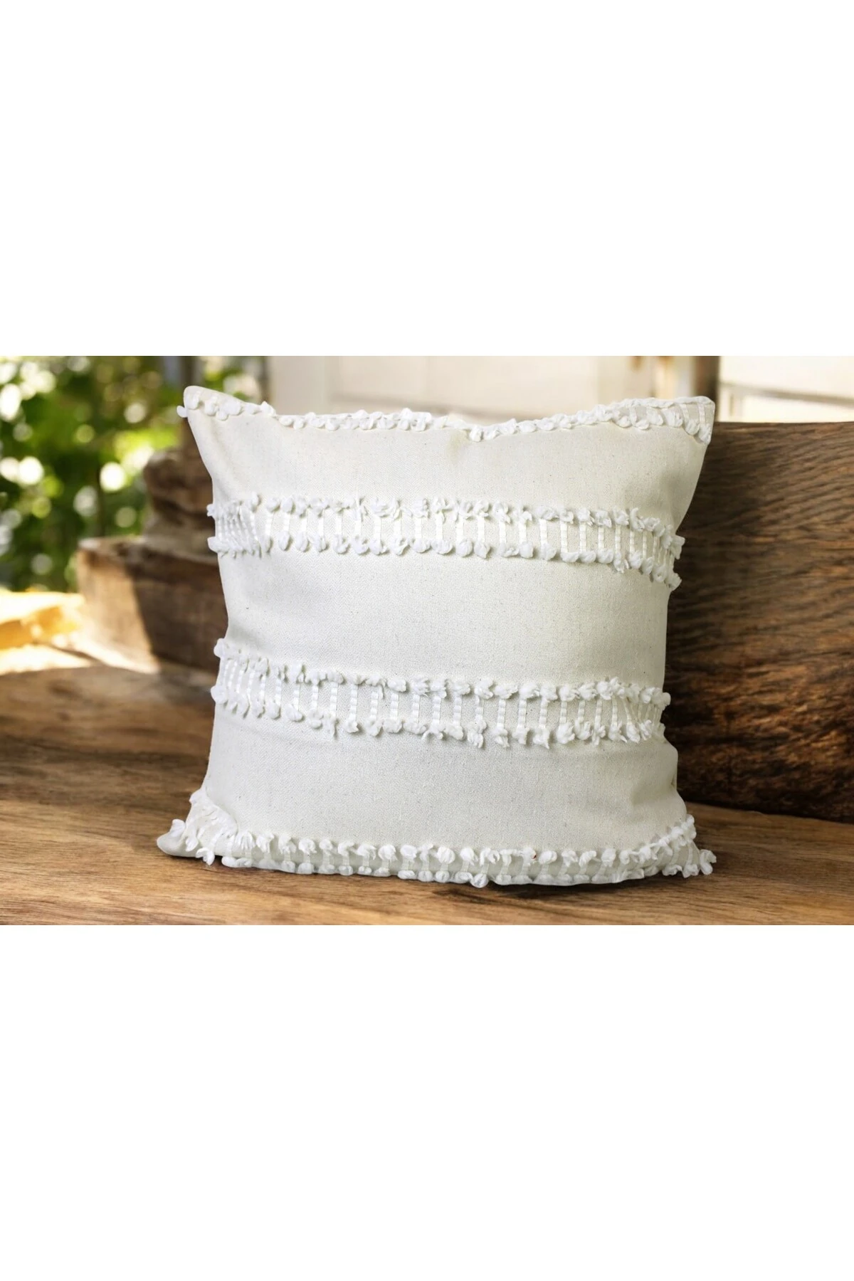 Mof Home Collection Merdiven Desen Gizli Dikişli Kırlent Kılıfı