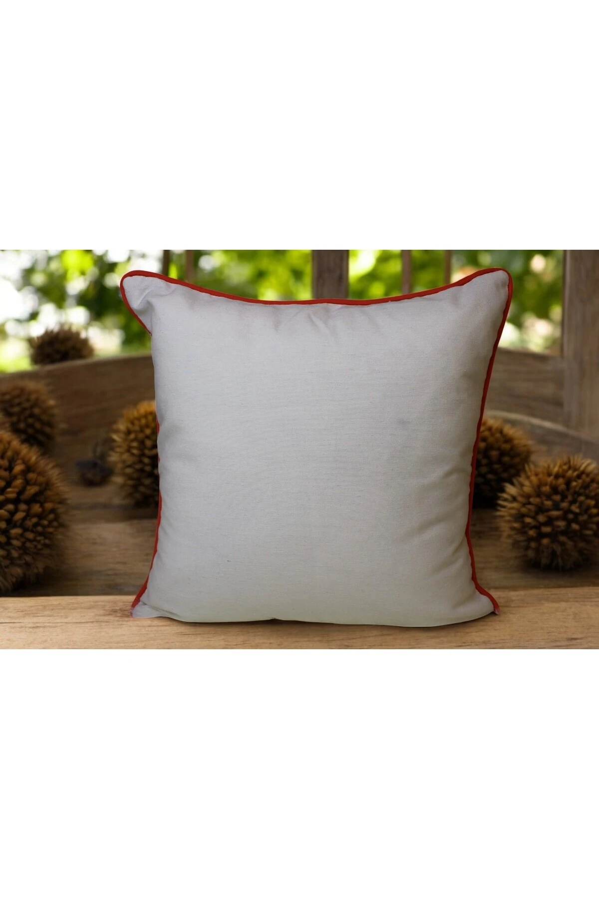 Mof Home Collection Etnik Desen Çift Taraflı Biyeli Kırlent Kılıfı