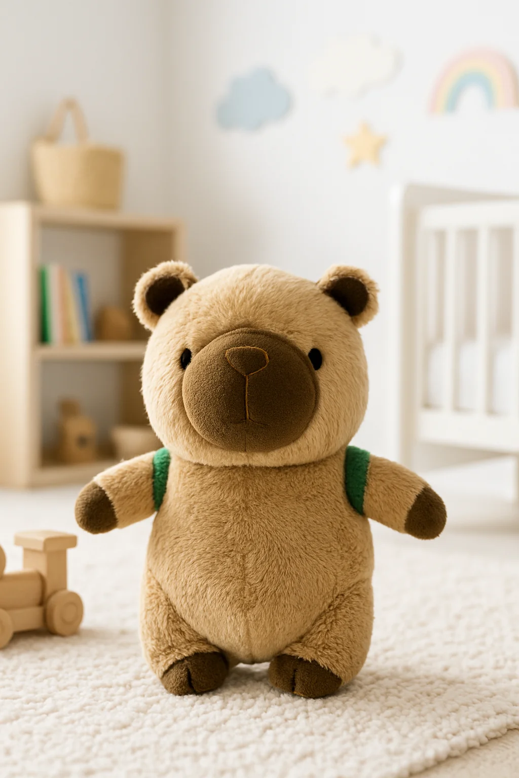 カシラ　BEAR CAP 58サイズ Capybara 30cm Çantalı Yumuşak & Sevimli Peluş Oyuncak