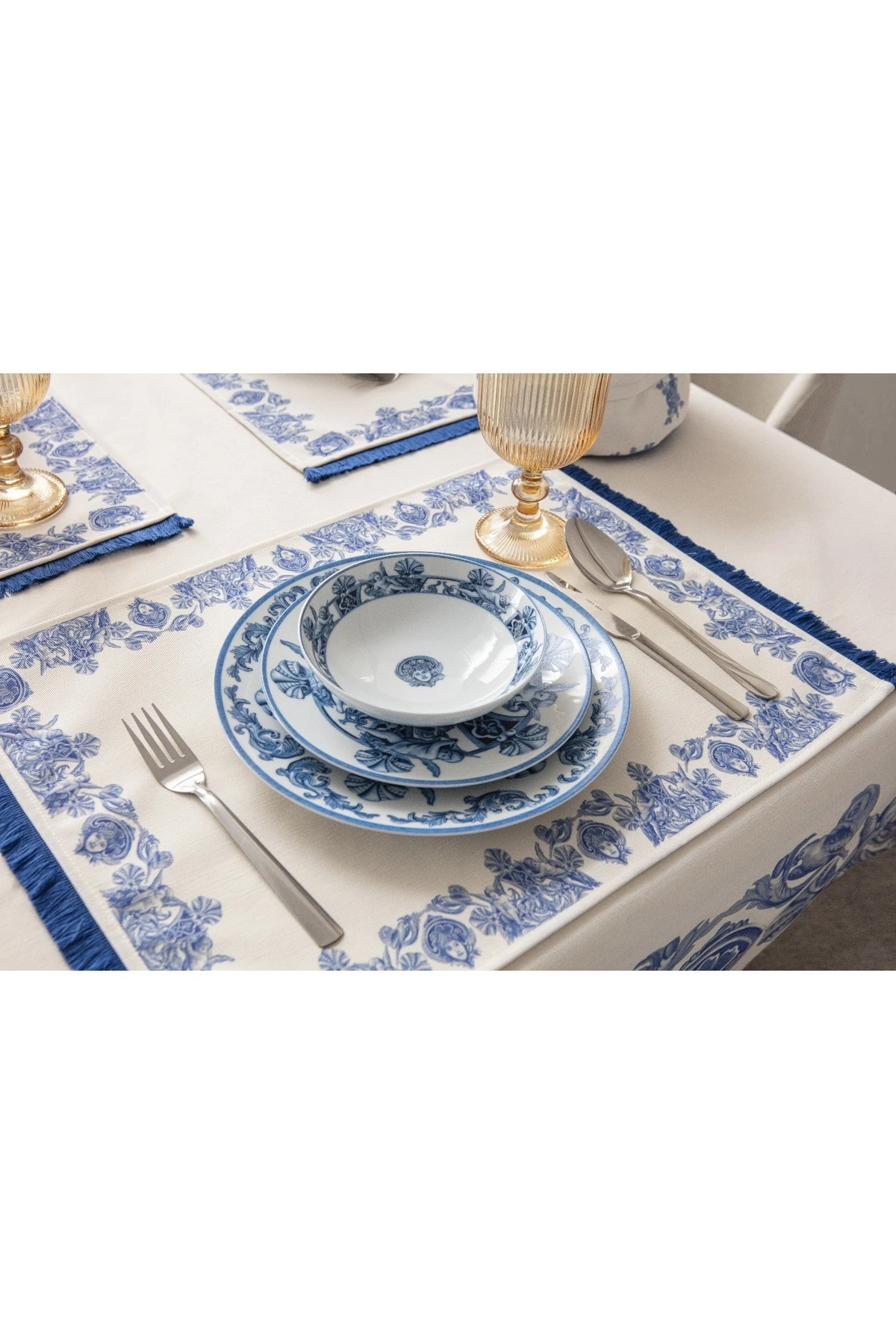 Mof Collection Mavi Düşler Serisi 6Lı Amerikan Servis