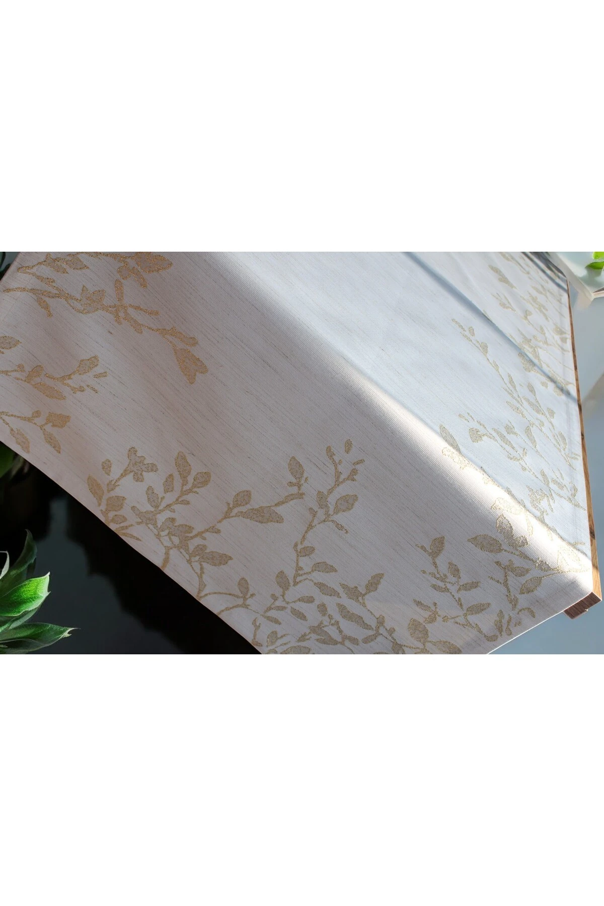 Mof Home Collection Altın Varak Baskılı Runner