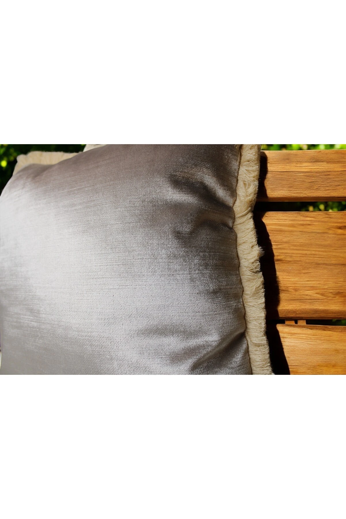 Mof Home Collection Kadife Saçaklı Kırlent Kılıfı - 2’li Set |