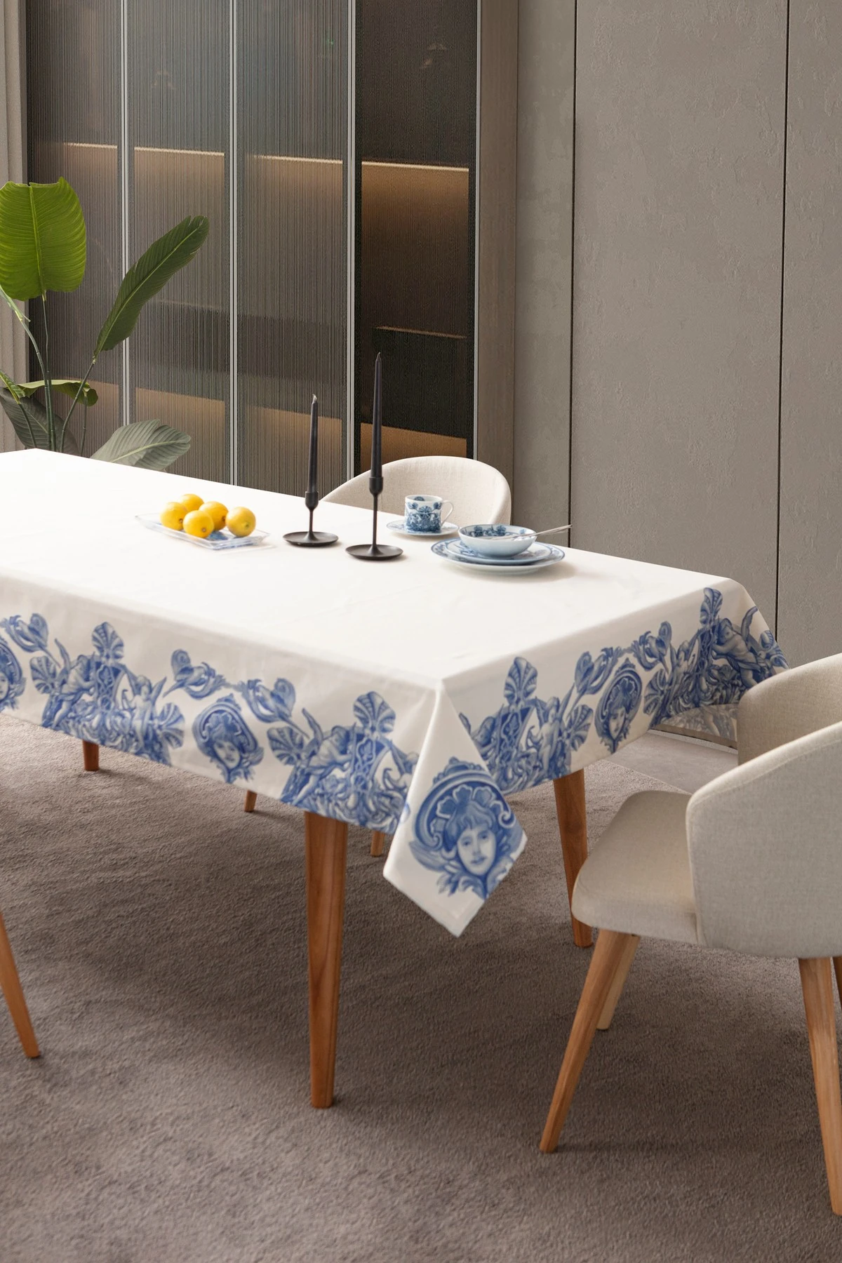 Mof Collection Mavi Düşler Serisi Masa Örtüsü