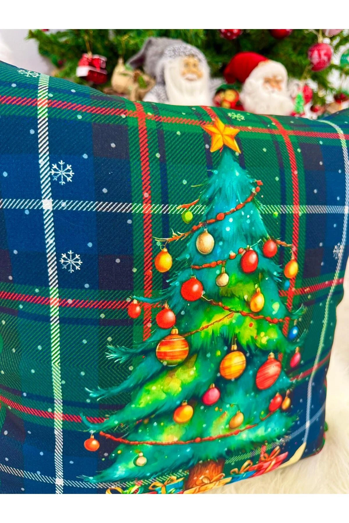 Mof Collection Çam Ağacı Baskılı Kırlent Kılıfı