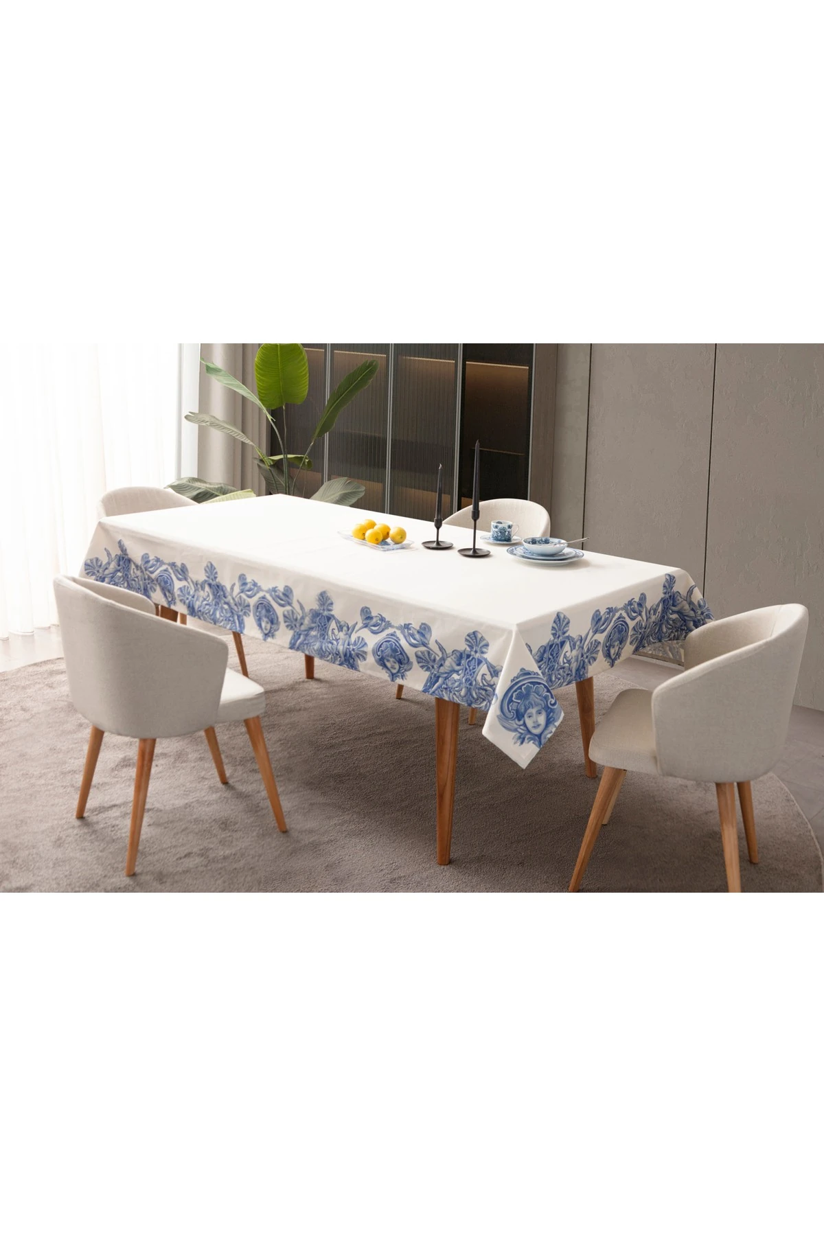 Mof Collection Mavi Düşler Serisi Masa Örtüsü