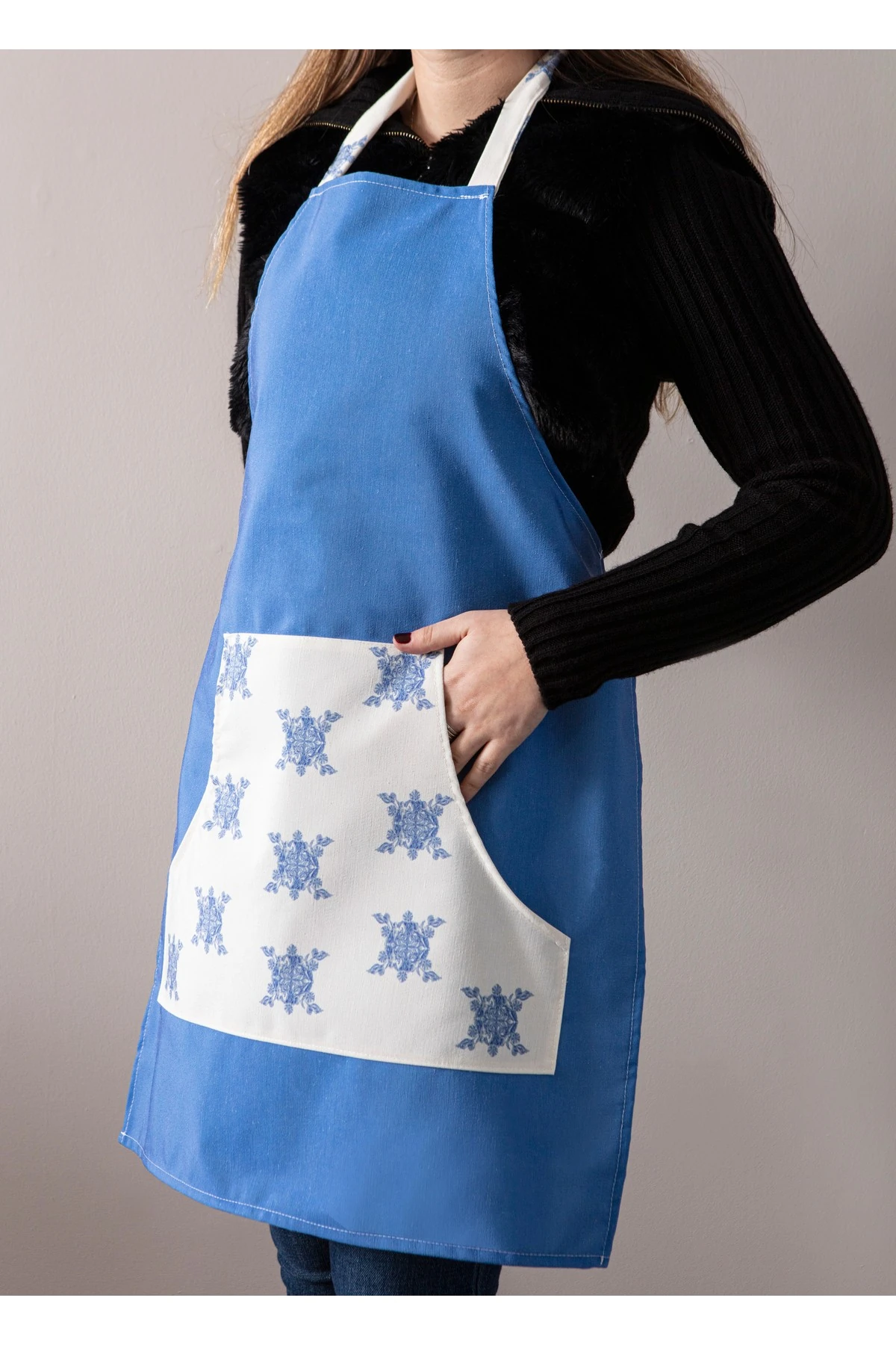 Mof Collection Mavi Düşler Serisi Mutfak Önlüğü Seti