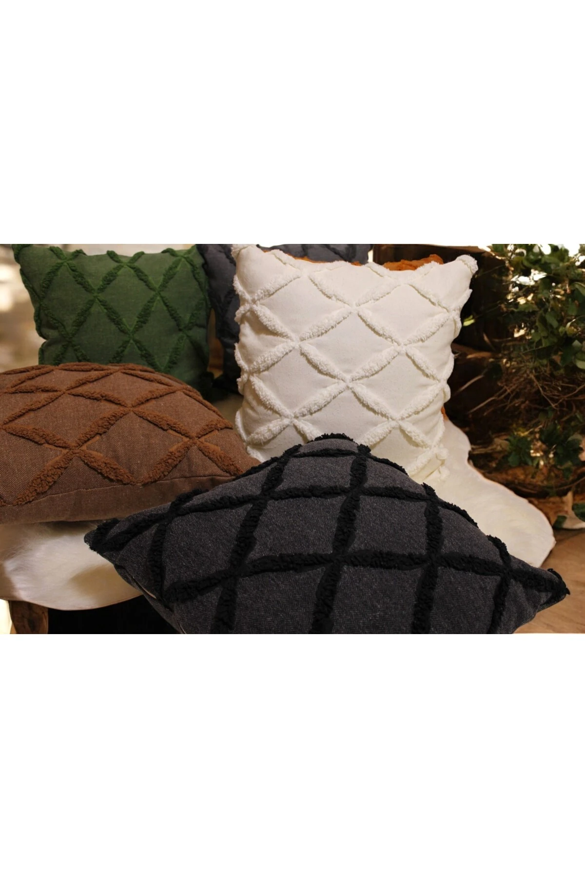 Mof Home Collection Baklava Desen Kırlent Kılıfı