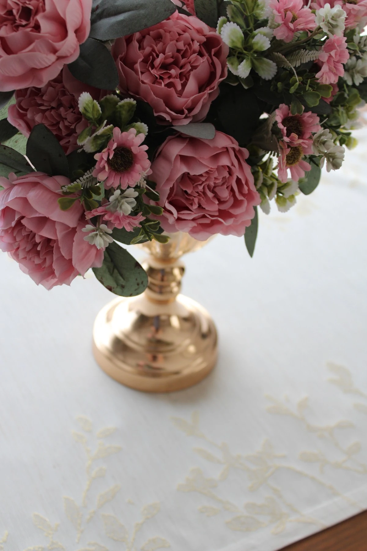 Mof Home Collection Altın Varak Baskılı Runner