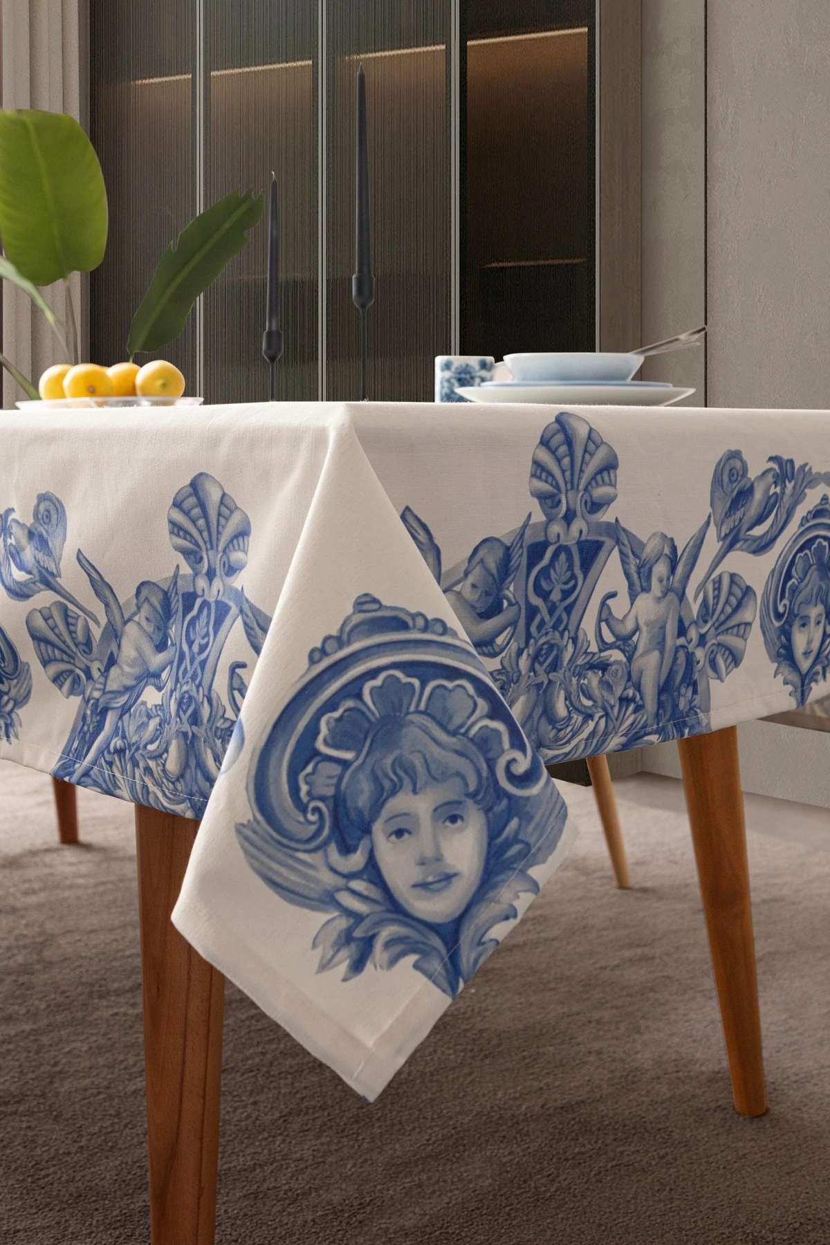 Mof Collection Mavi Düşler Serisi Masa Örtüsü