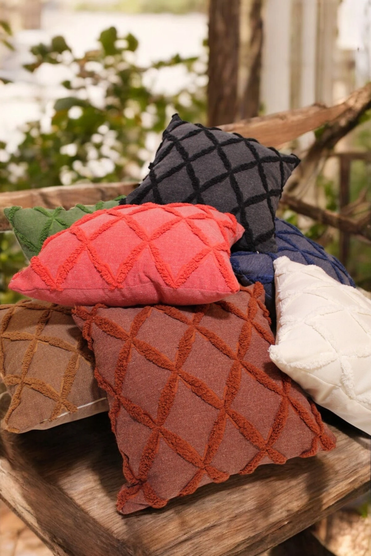 Mof Home Collection Baklava Desen Kırlent Kılıfı