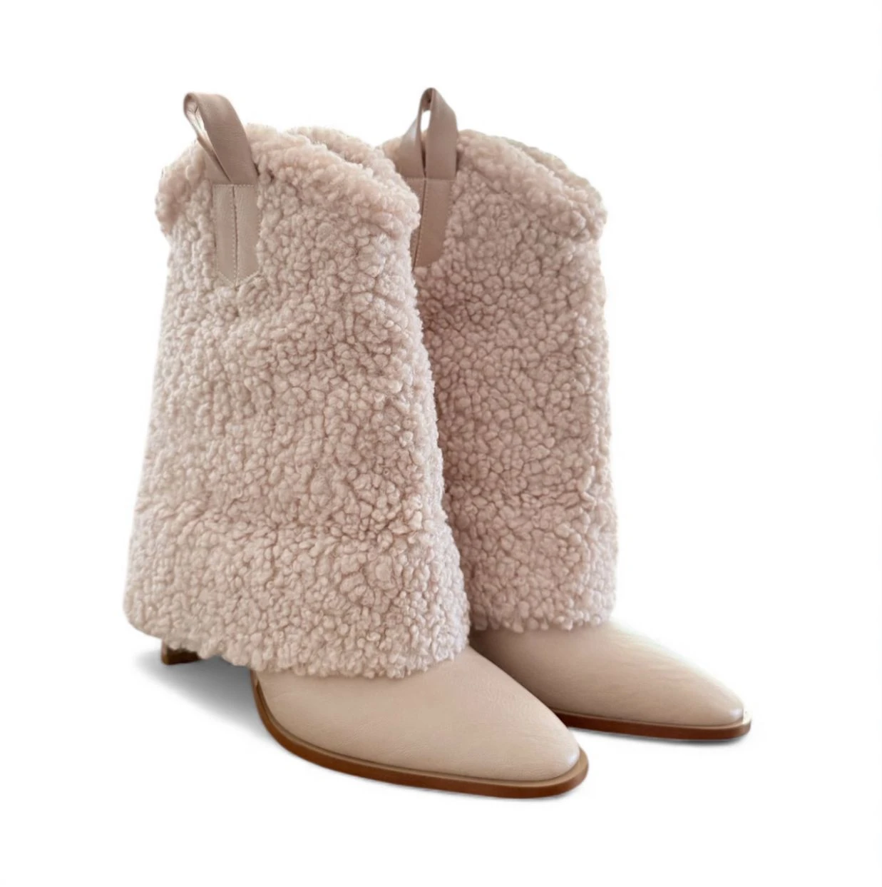 Teak Bej Kürklü Kadın Bot
