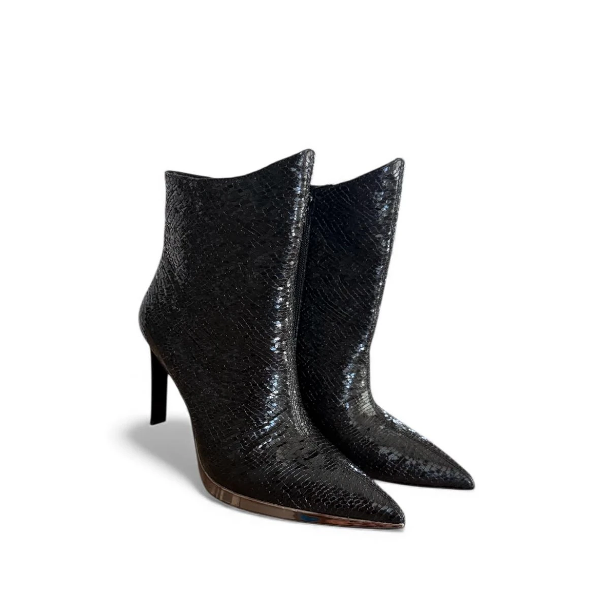 Scaly Yılan Rugan Kadın Topuklu Çizme