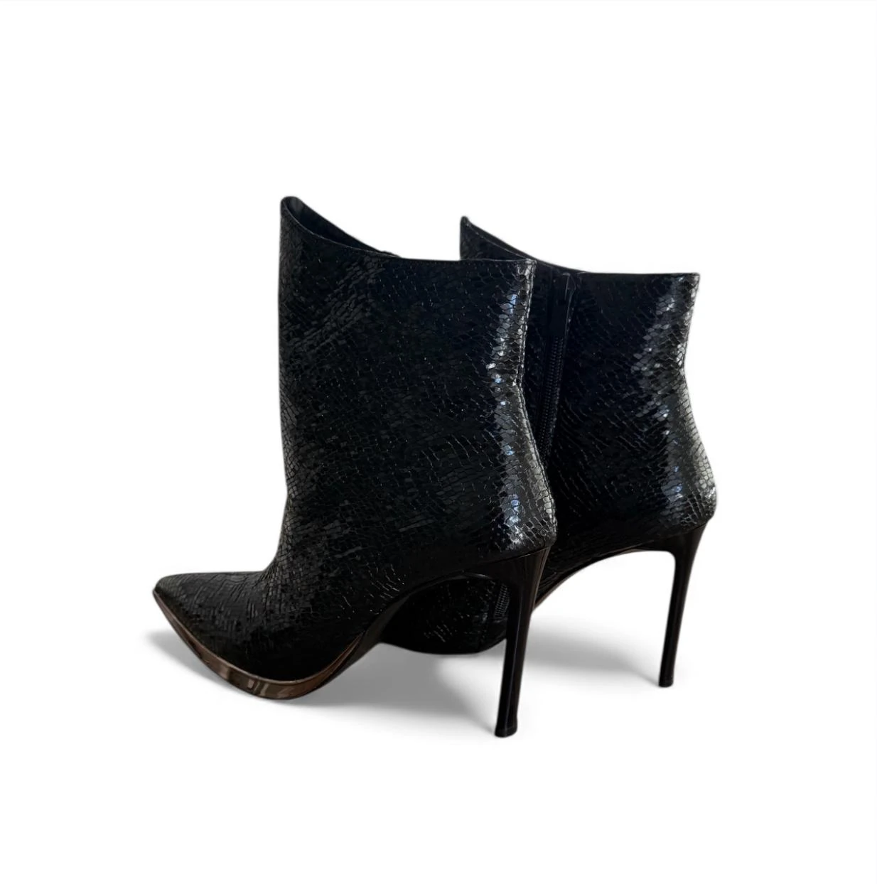 Scaly Yılan Rugan Kadın Topuklu Çizme