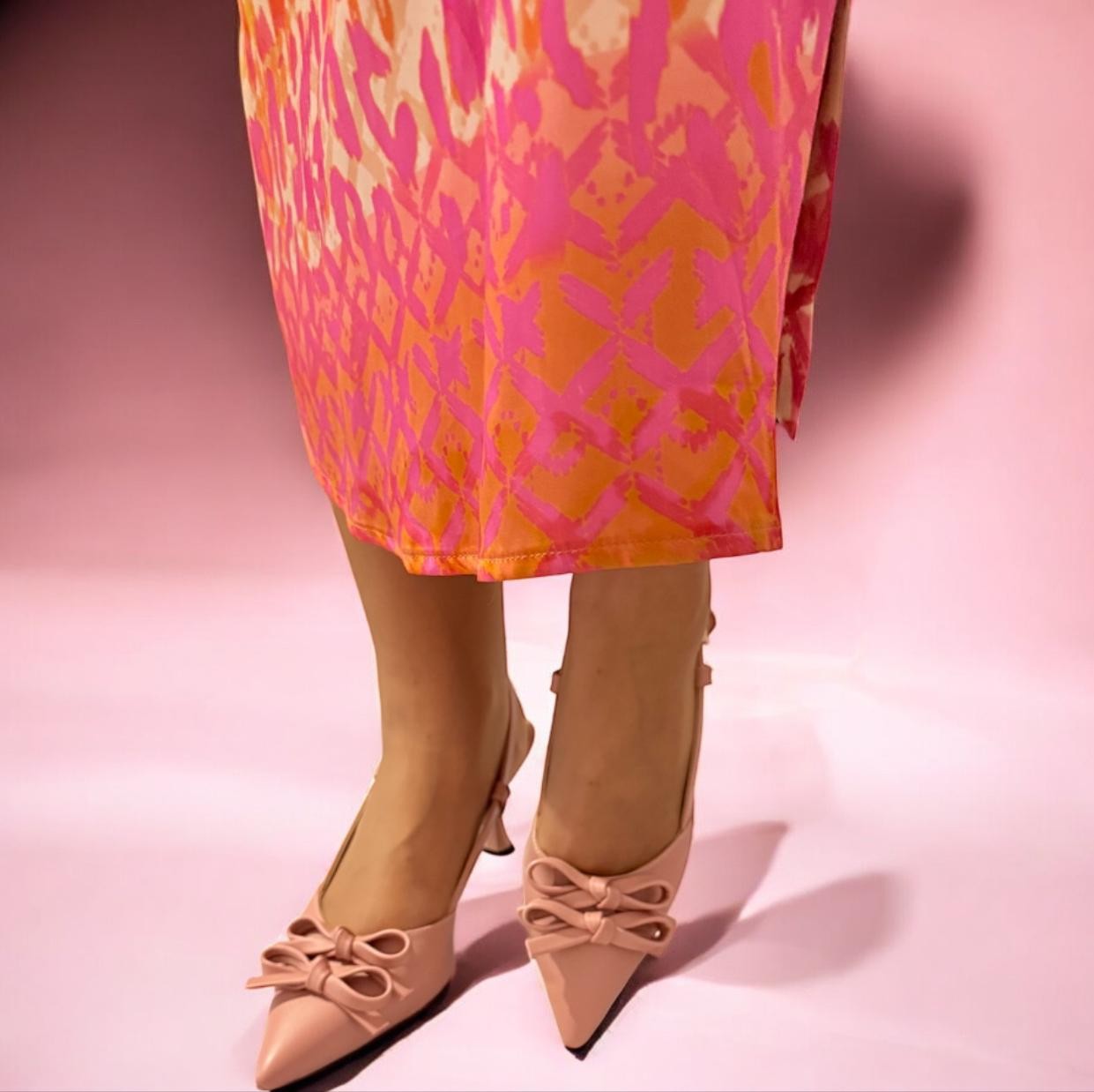 BUTTERCUP PUDRA PEMBE KADIN TOPUKLU AYAKKABI