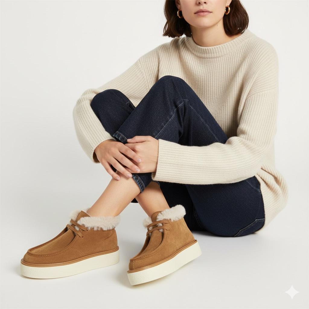 CLAVEL KADIN TABA RENGİ SÜET BOT