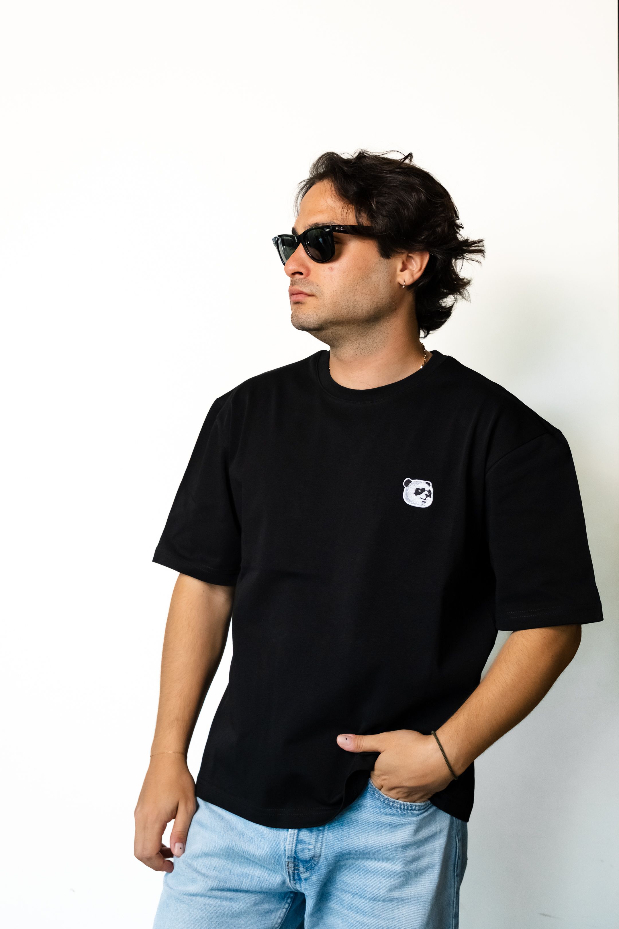 Klasik Tuck T-Shirt  Unisex (Siyah)