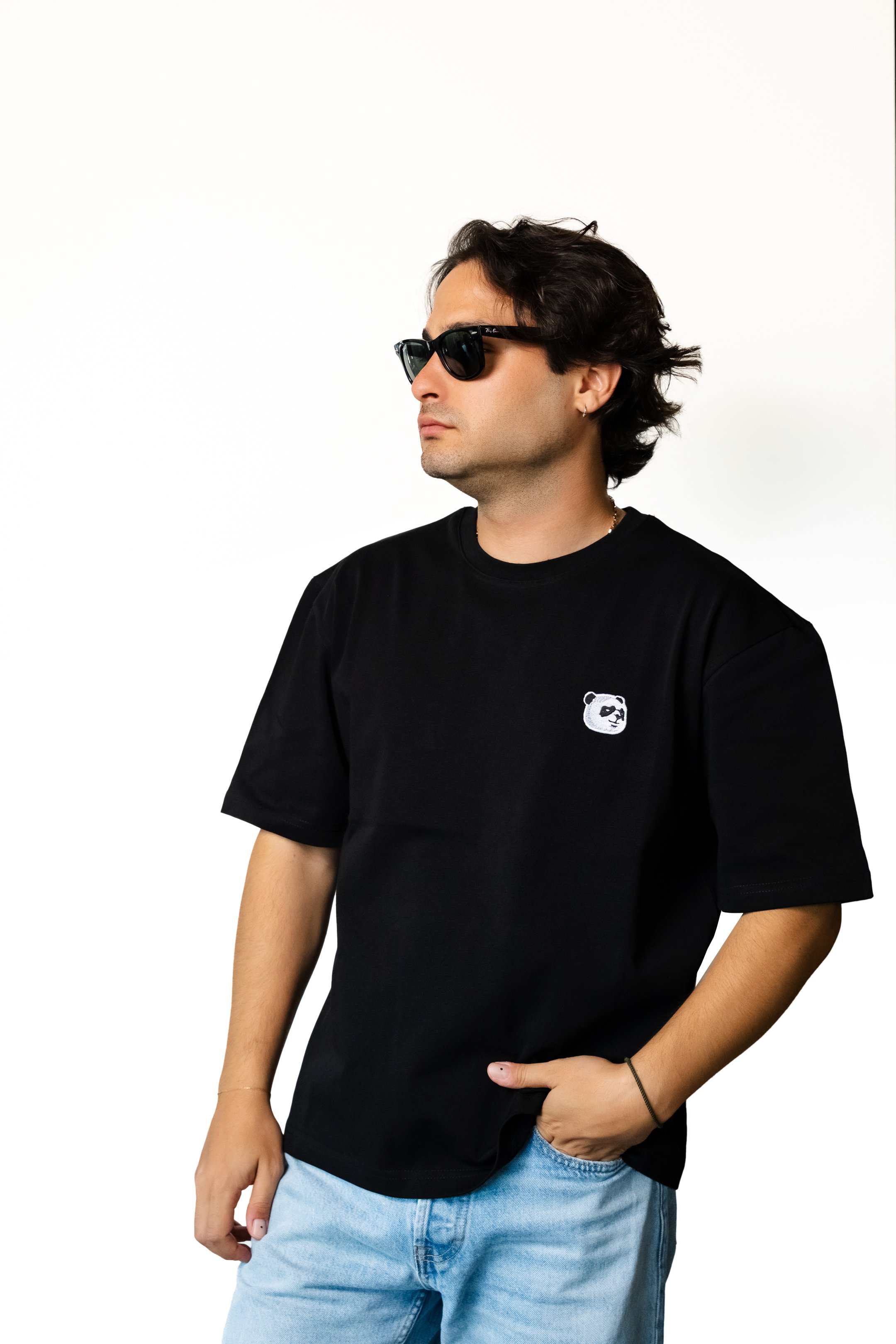 Klasik Tuck T-Shirt Unisex (Siyah)