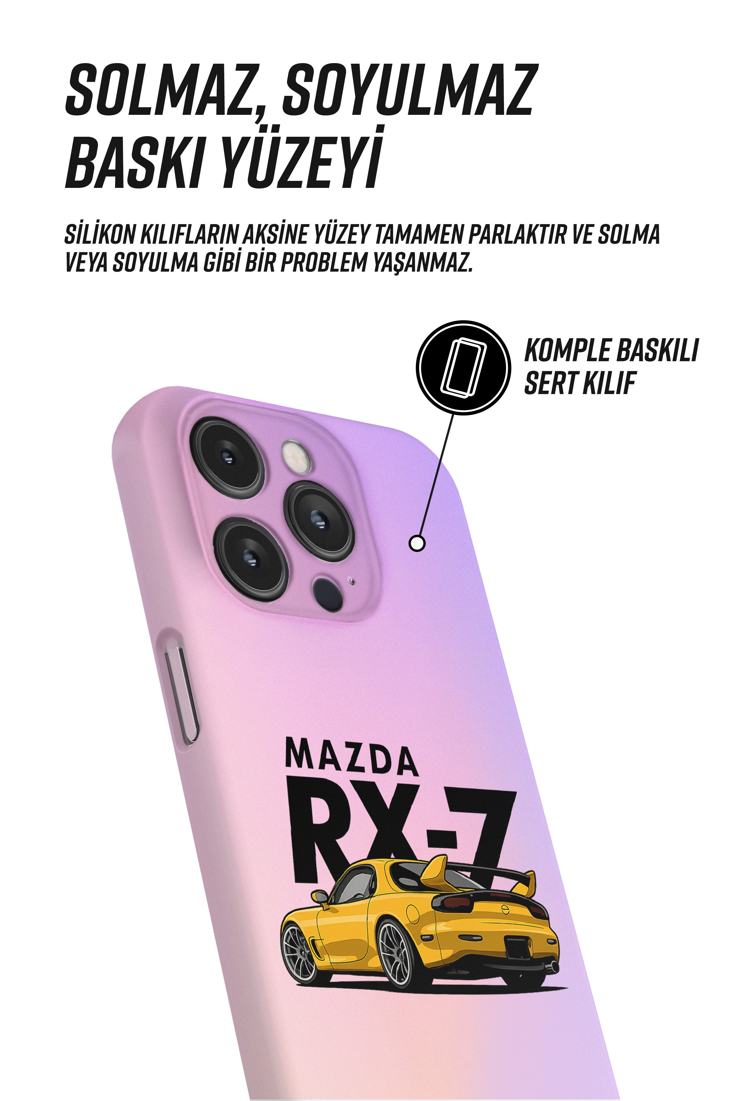 Sunpetal RX7 Snaps iPhone Telefon Kılıfı