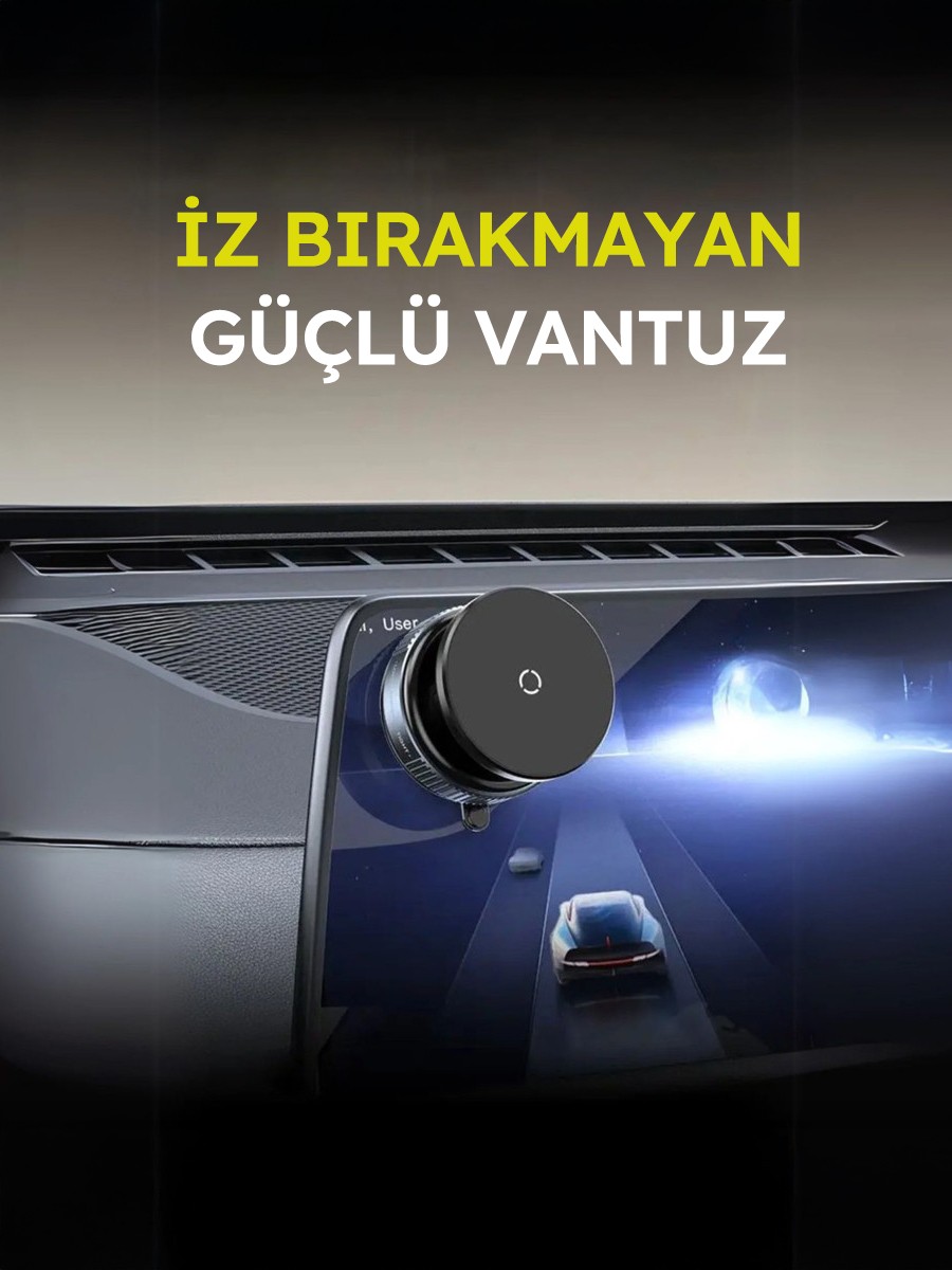 360 Derece Dönebilen Vakum Özellikli Manyetik Telefon Tutucu