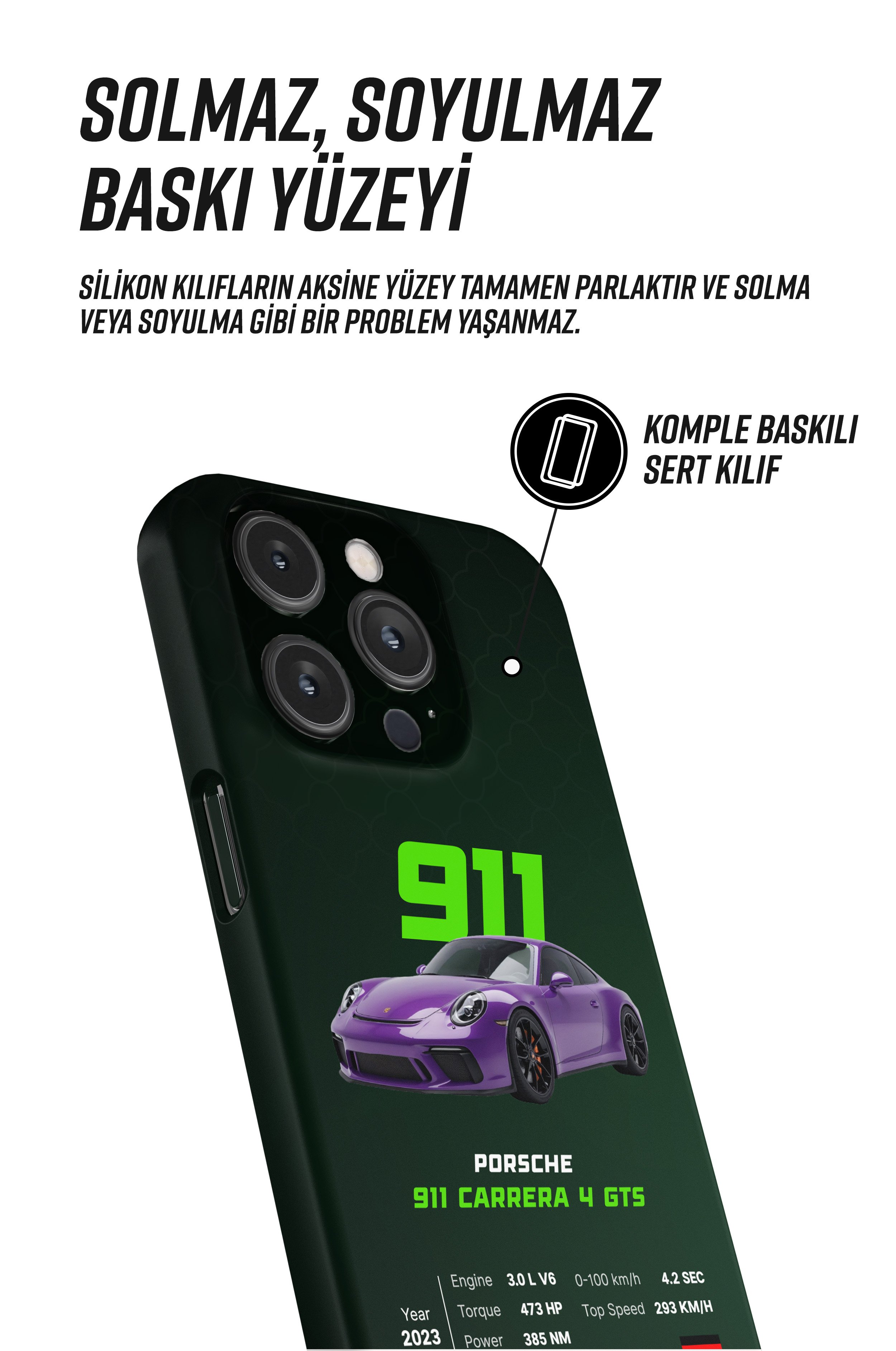 Carrera 4 GTS Royale Snaps iPhone Telefon Kılıfı