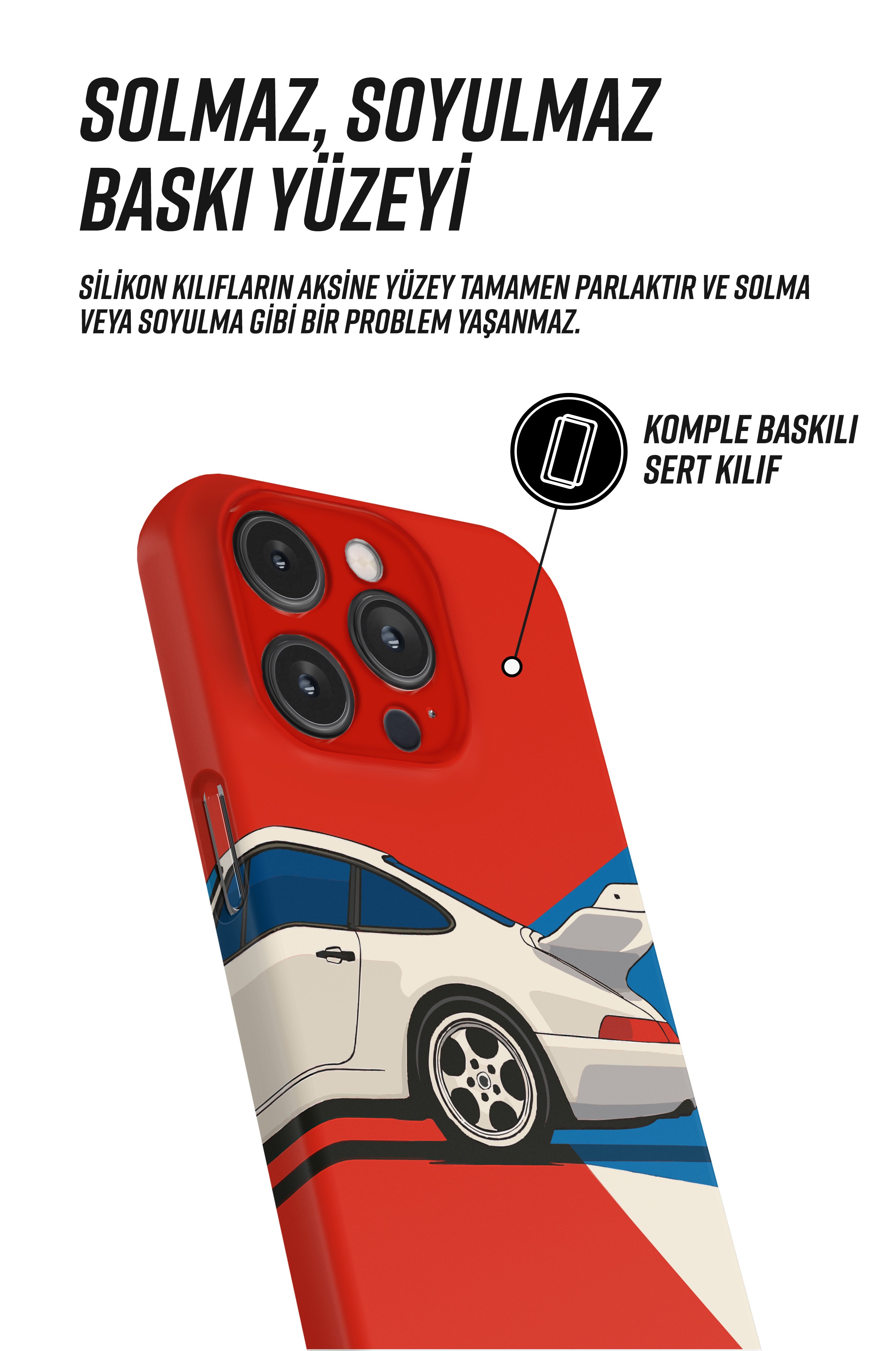 Flat Red Snaps iPhone Telefon Kılıfı