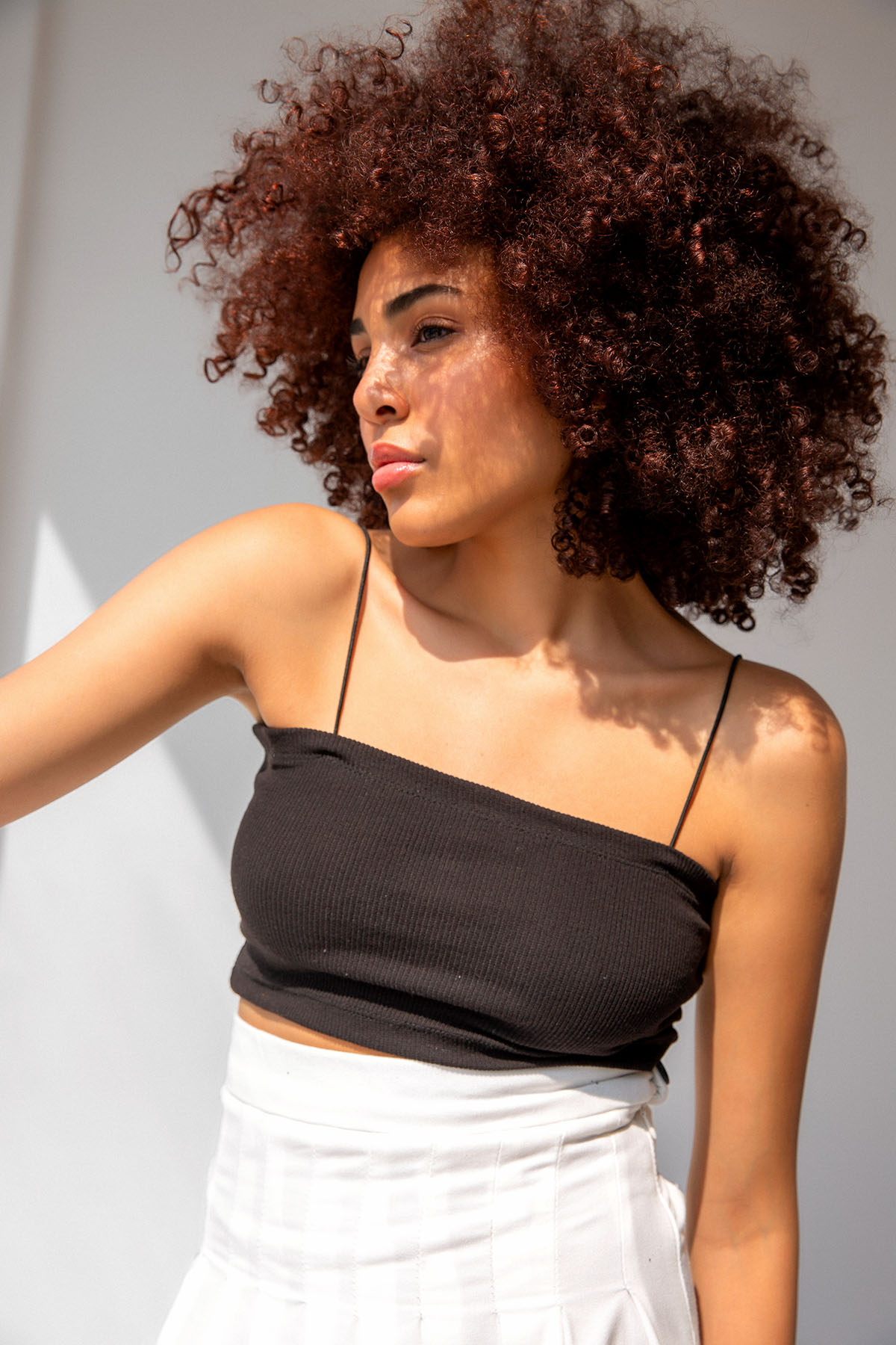 İp Askılı Pamuklu Crop Top Büstiyer