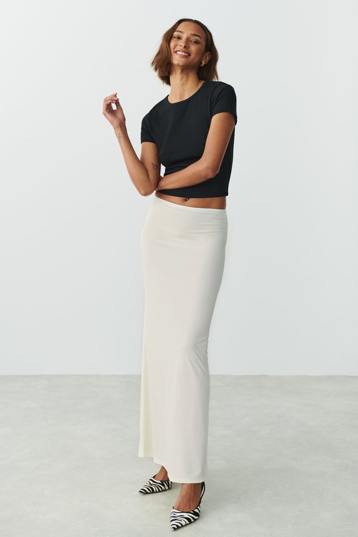 Maxi Basic Skirt - White