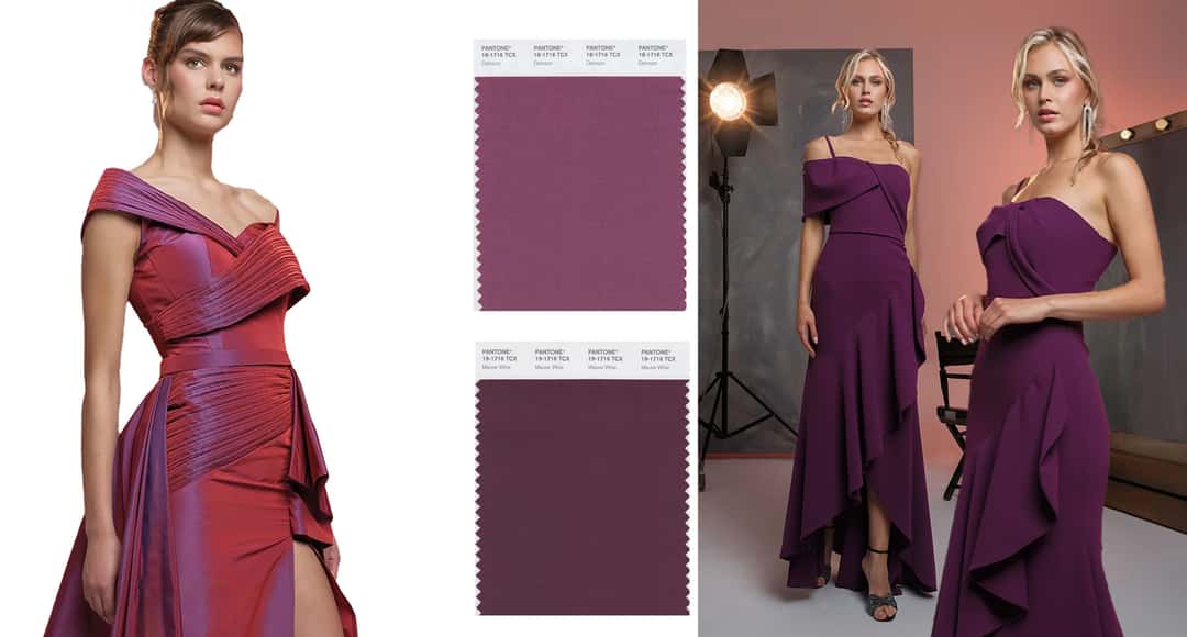 Bordo & Mürdüm Abiye Elbise