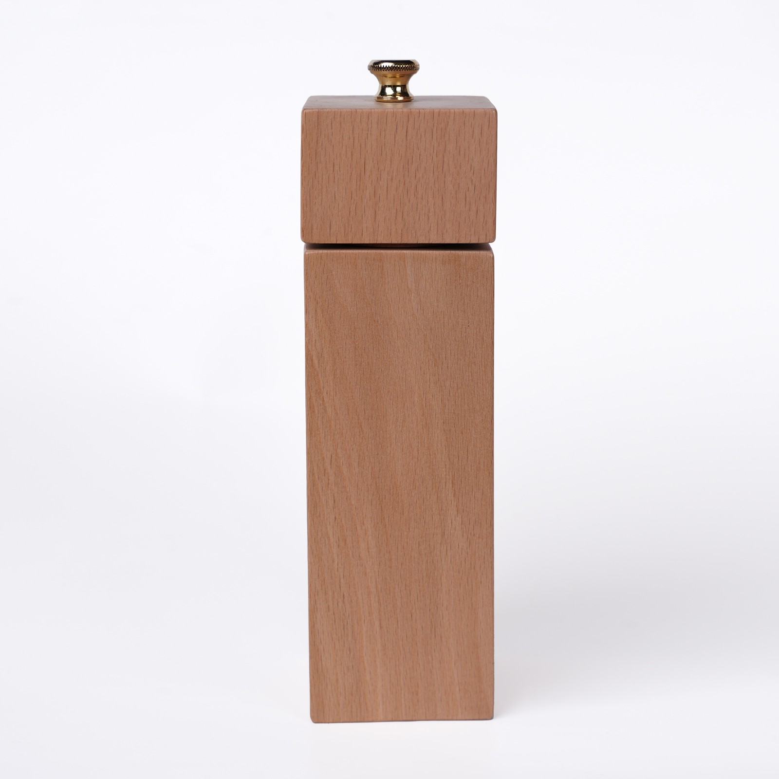NATUREL KARE AHŞAP TUZ VE KARABİBER EL DEĞİRMENİ 18 CM